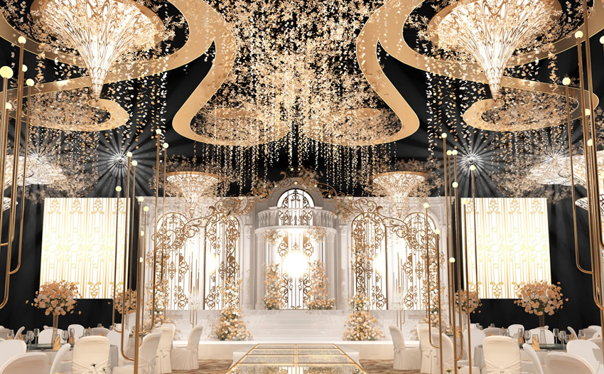 东兴花木兰喜事汇金色大厅效果展示